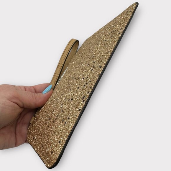 NWOT Coach Silver Gold Star Glitter Small Wristlet - Picture 6 of 9